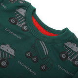 Newborn Boys Full Sleeves T-Shirt - Green, Newborn Boys Winterwear, Chase Value, Chase Value