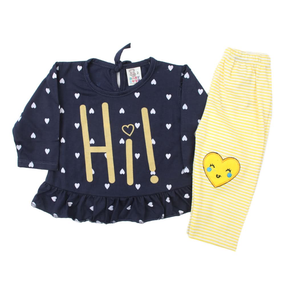 Newborn Girls Full Sleeves Suit - Yellow, Newborn Girls Winterwear, Chase Value, Chase Value