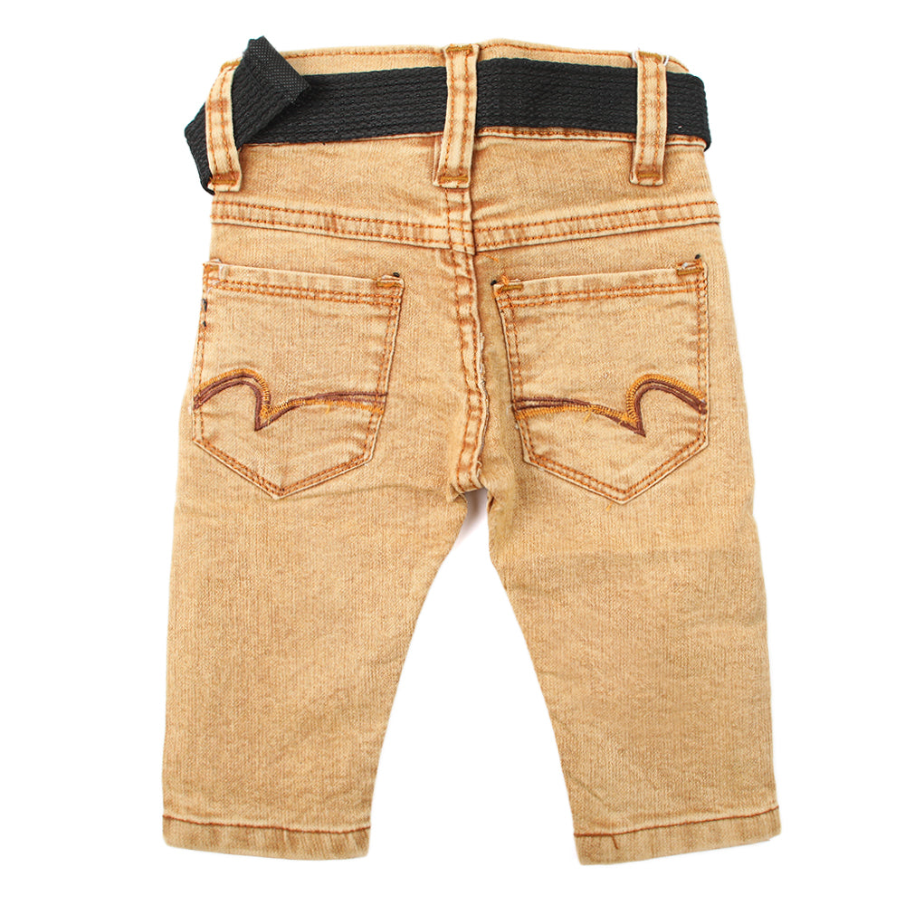 Newborn Boys Denim Pant - Mustard, Newborn Boys Shorts & Pants, Chase Value, Chase Value