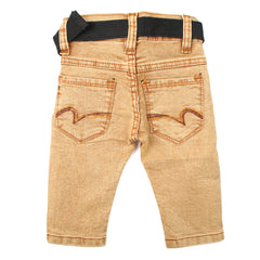 Newborn Boys Denim Pant - Mustard