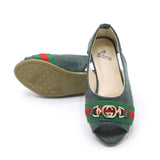 Girls Open-Toe Stylis Shoe - Green, Girls Pumps, Chase Value, Chase Value