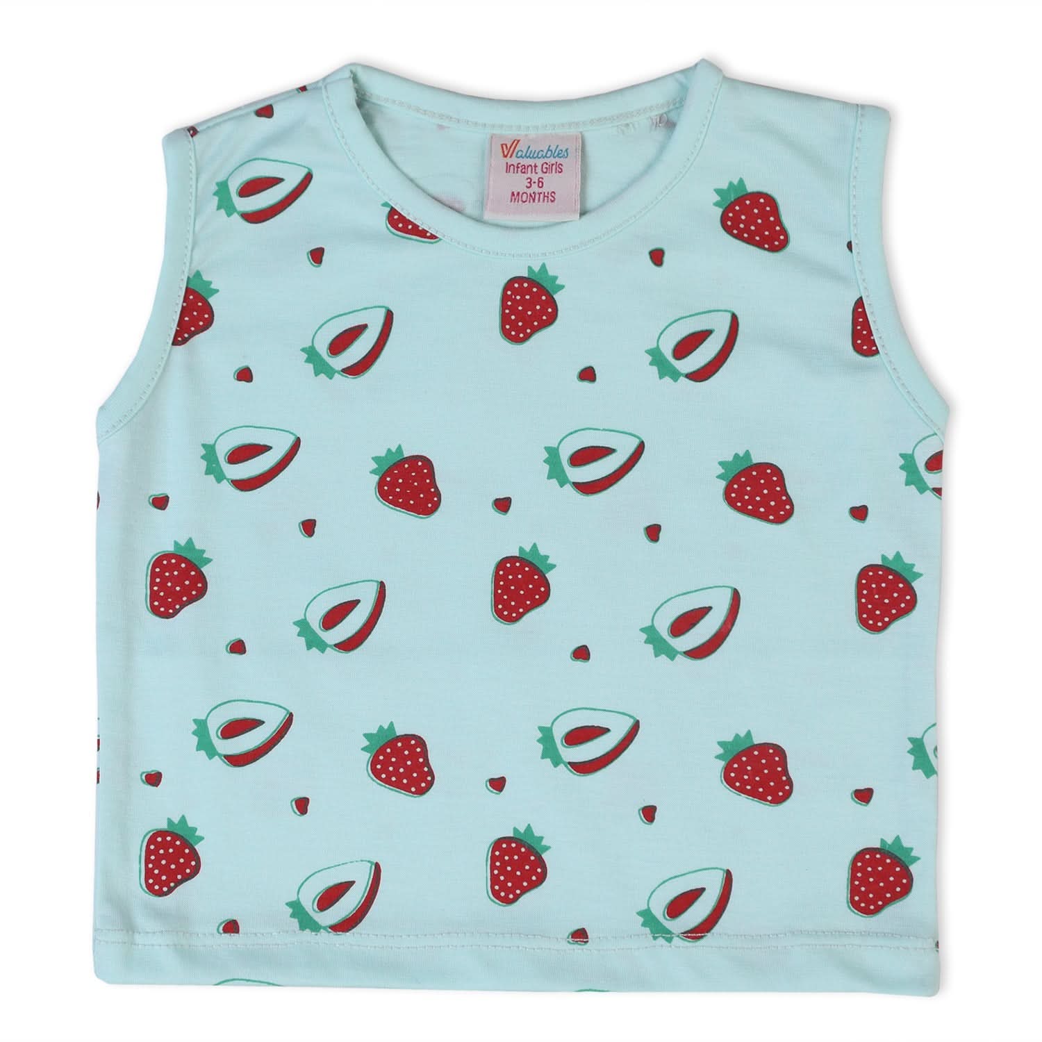 Valuable Newborn Girls Sando Suit - Cyan, Newborn Girls Sets & Suits, Chase Value, Chase Value