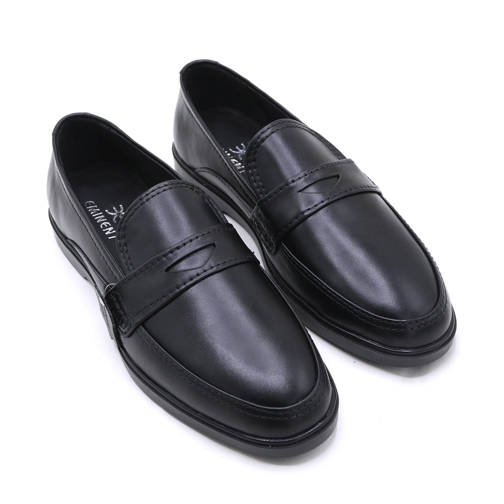 Eminent Men's Black Calf Leather Causal Loafers, Men's Casual Shoes, Eminent, Chase Value