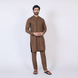 Eminent Men's Trim Kurta Pajama - Brown, Men's Shalwar Kameez, Eminent, Chase Value