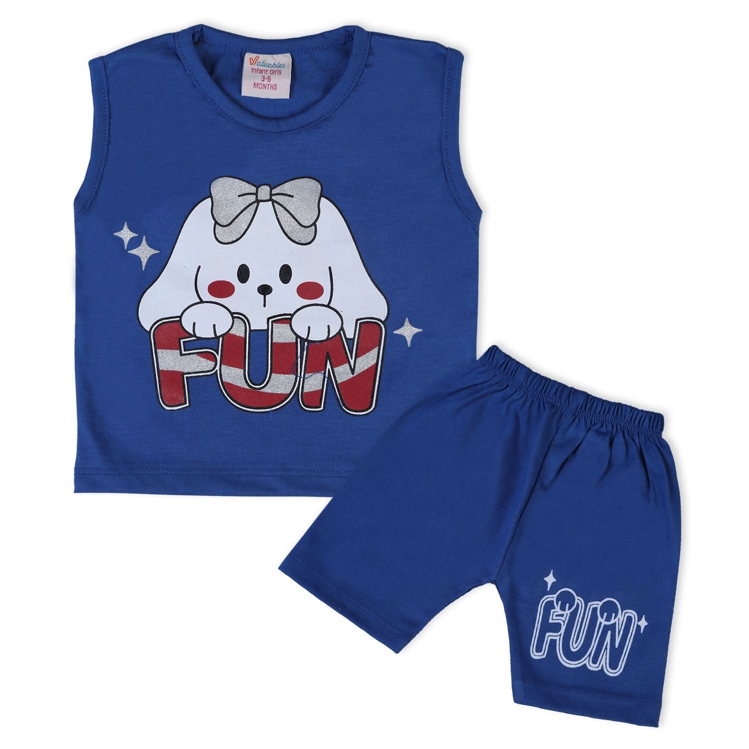 Valuable Newborn Girls Sando Suit - Blue, Newborn Girls Sets & Suits, Chase Value, Chase Value