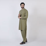 Eminent Men Trim Fit Shalwar Suit - Green, Men's Shalwar Kameez, Eminent, Chase Value
