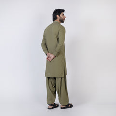 Eminent Men Trim Fit Shalwar Suit - Green