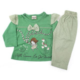 Newborn Girls Full Sleeves Suit - Green, Newborn Girls Winterwear, Chase Value, Chase Value