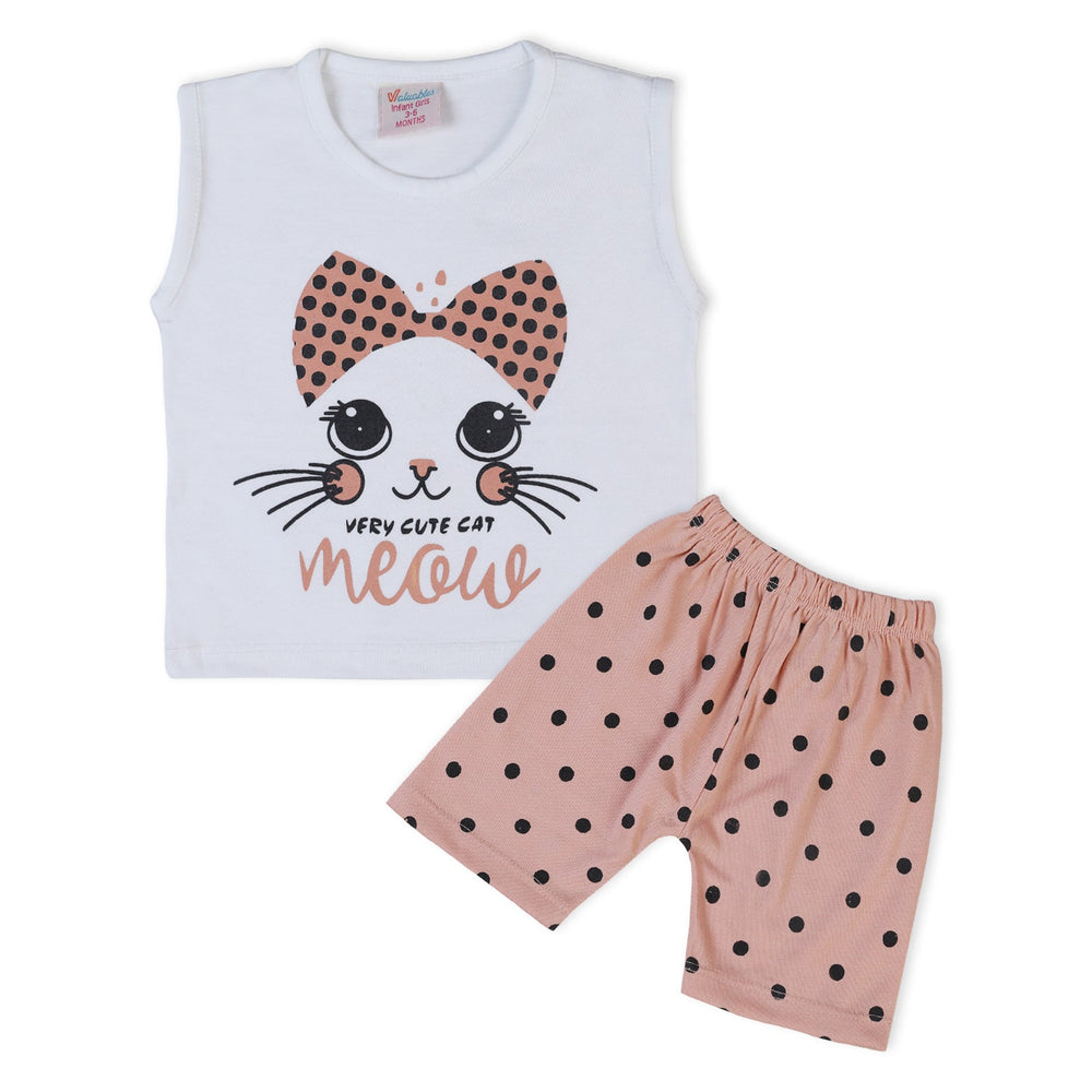 Valuable Newborn Girls Sando Suit - Peach, Newborn Girls Sets & Suits, Chase Value, Chase Value