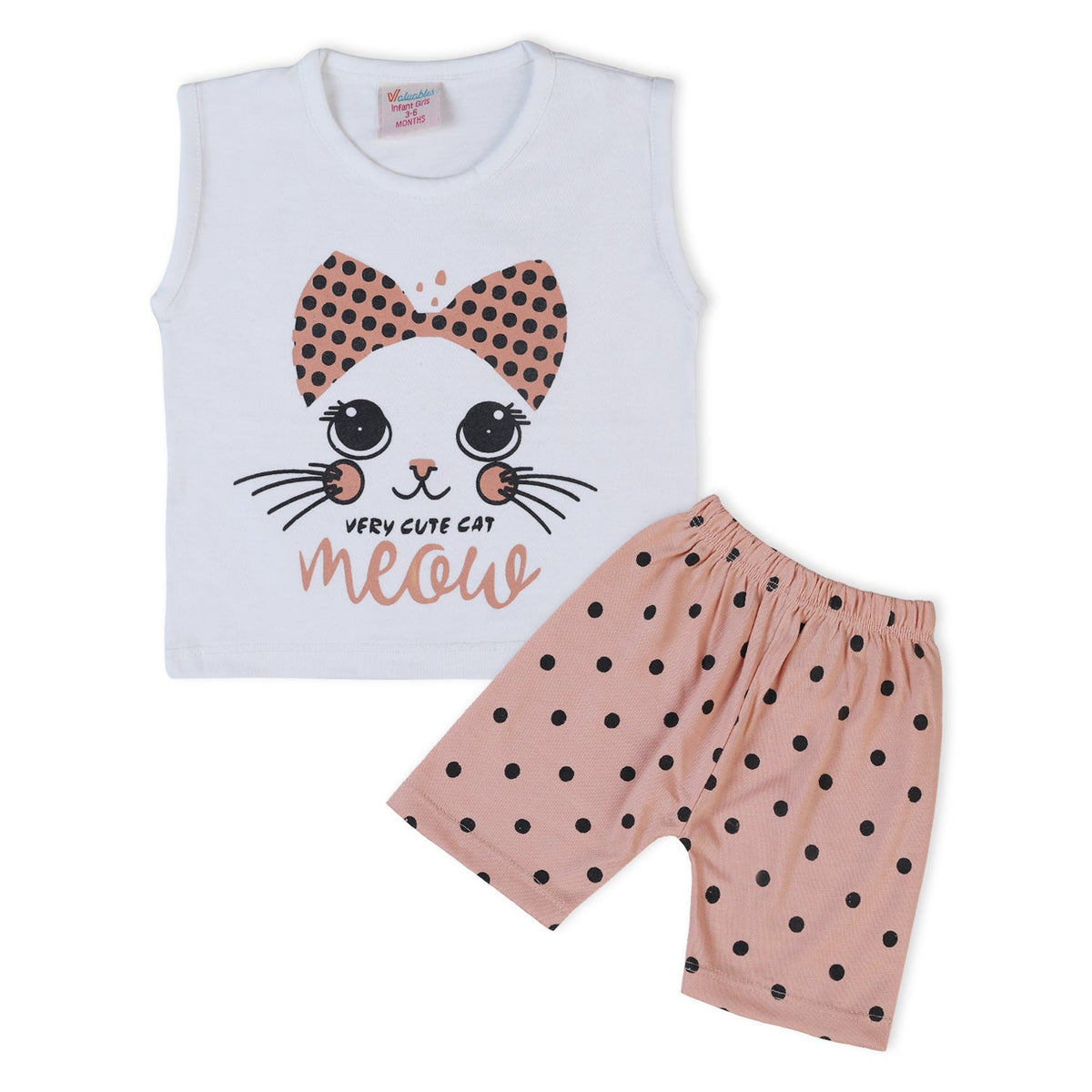 Valuable Newborn Girls Sando Suit - Peach, Newborn Girls Sets & Suits, Chase Value, Chase Value