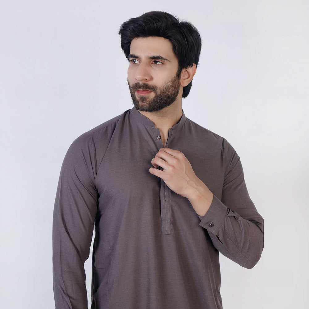 Eminent Men's Trim Kurta Pajama - Ash Grey, Men's Shalwar Kameez, Eminent, Chase Value