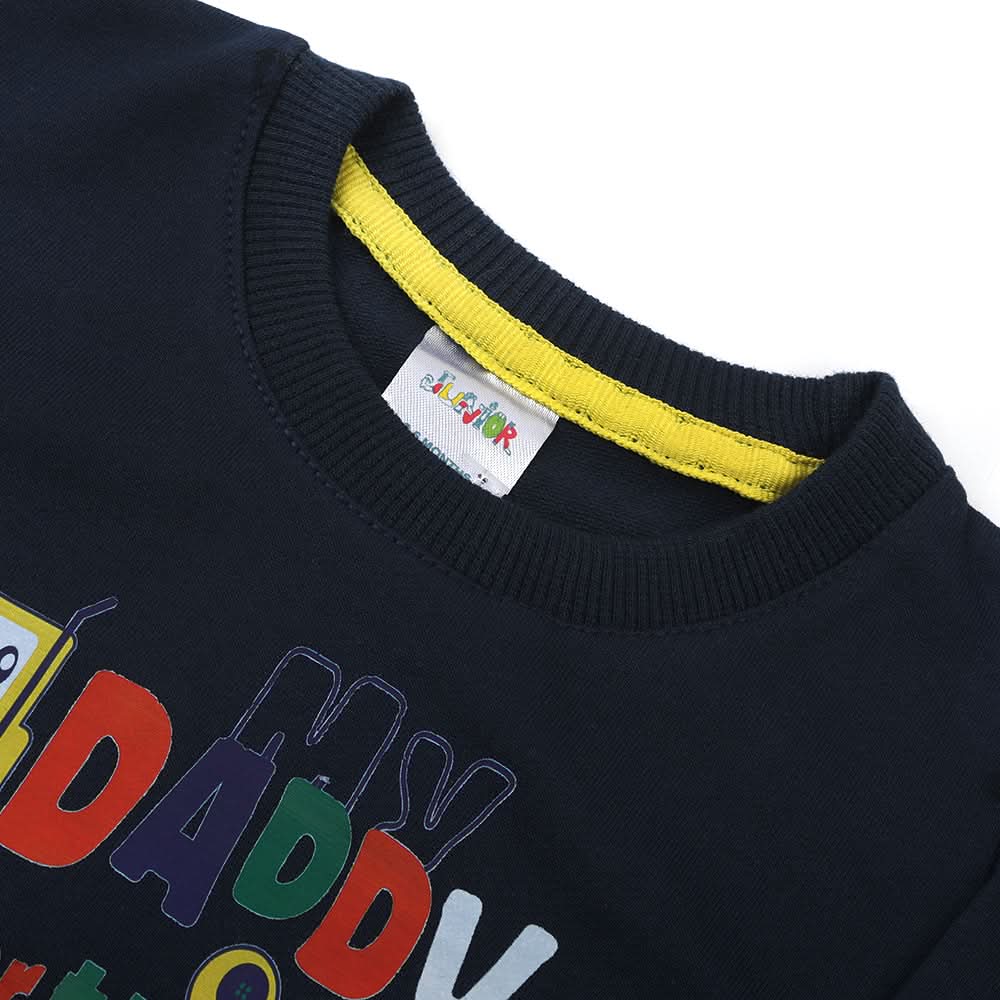 Newborn Boys Full Sleeves T-Shirt - Blue, Newborn Boys Winterwear, Chase Value, Chase Value