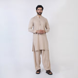 Eminent Men Trim Fit Shalwar Suit - Fawn, Men's Shalwar Kameez, Eminent, Chase Value