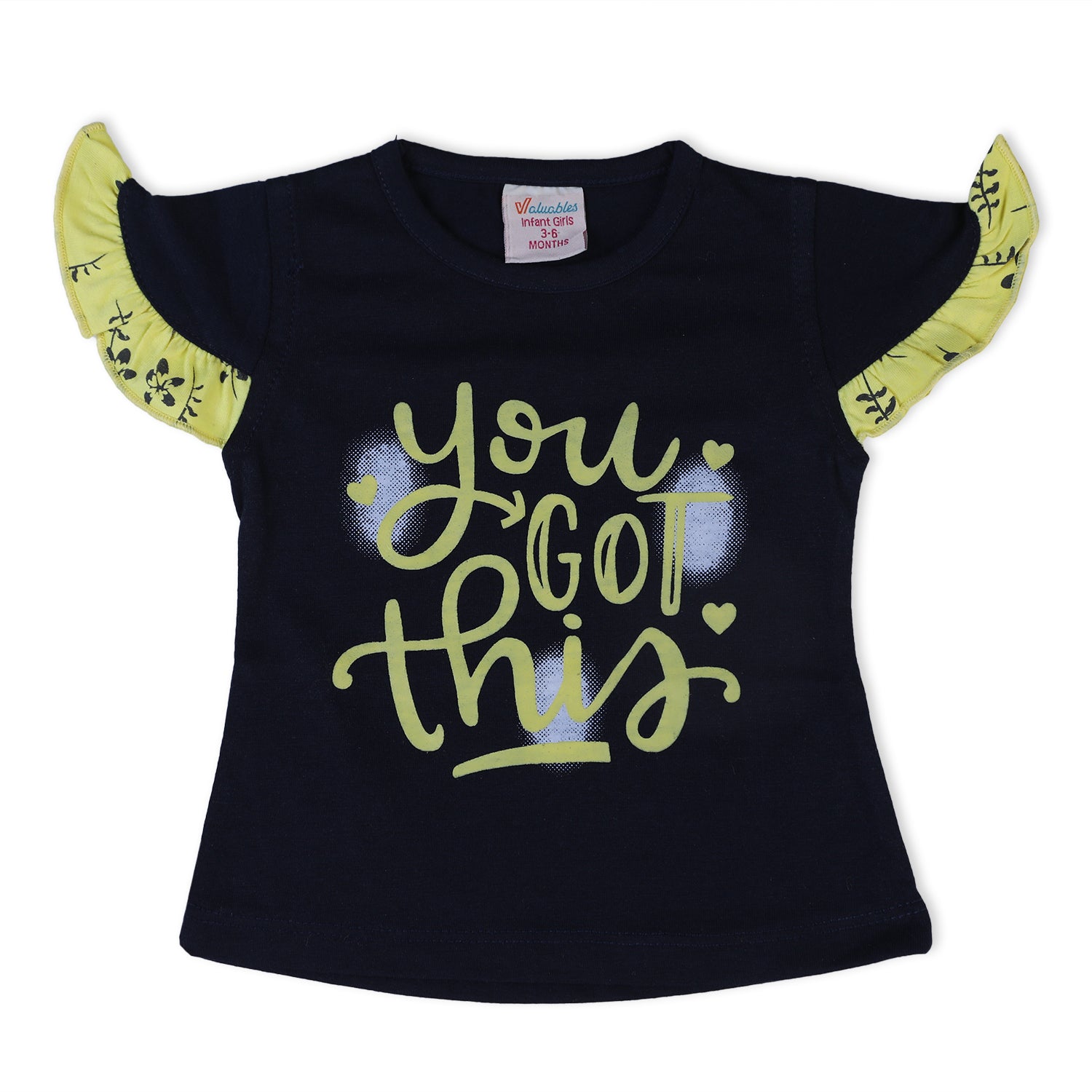 Valuable Newborn Girls Half Sleeves Skirt Suit - Yellow, Newborn Girls Sets & Suits, Chase Value, Chase Value