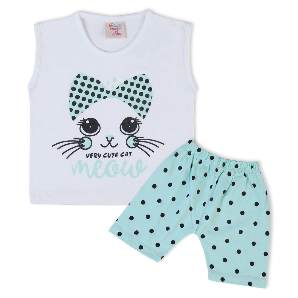 Valuable Newborn Girls Sando Suit - Green, Newborn Girls Sets & Suits, Chase Value, Chase Value