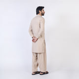 Eminent Men Trim Fit Shalwar Suit - Fawn, Men's Shalwar Kameez, Eminent, Chase Value