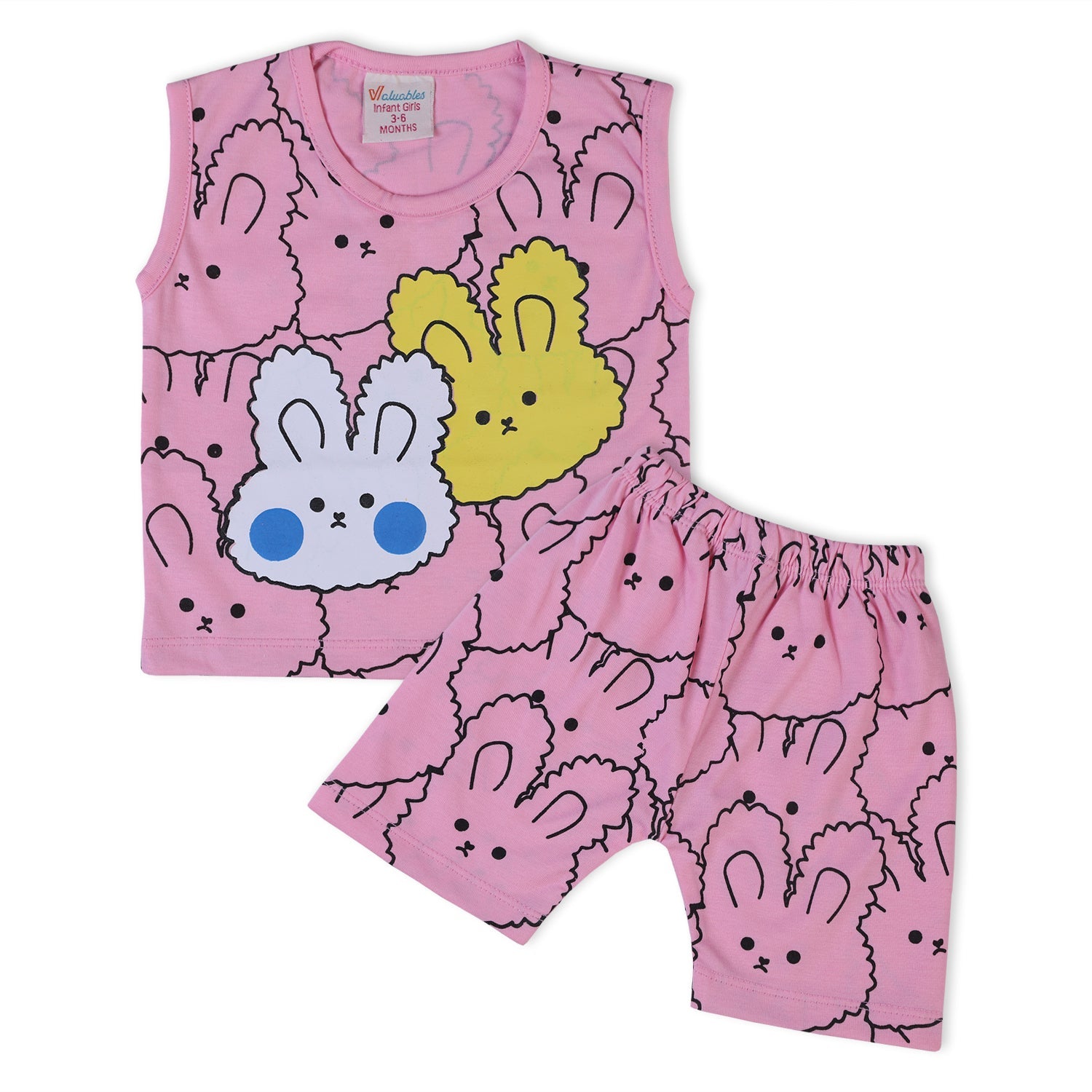 Valuable Newborn Girls Sando Suit - Baby Pink, Newborn Girls Sets & Suits, Chase Value, Chase Value