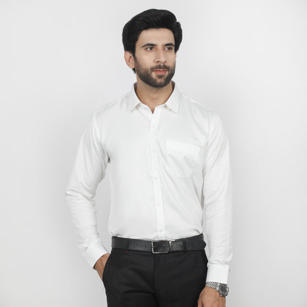 Men's Dobby Formal Shirt - White