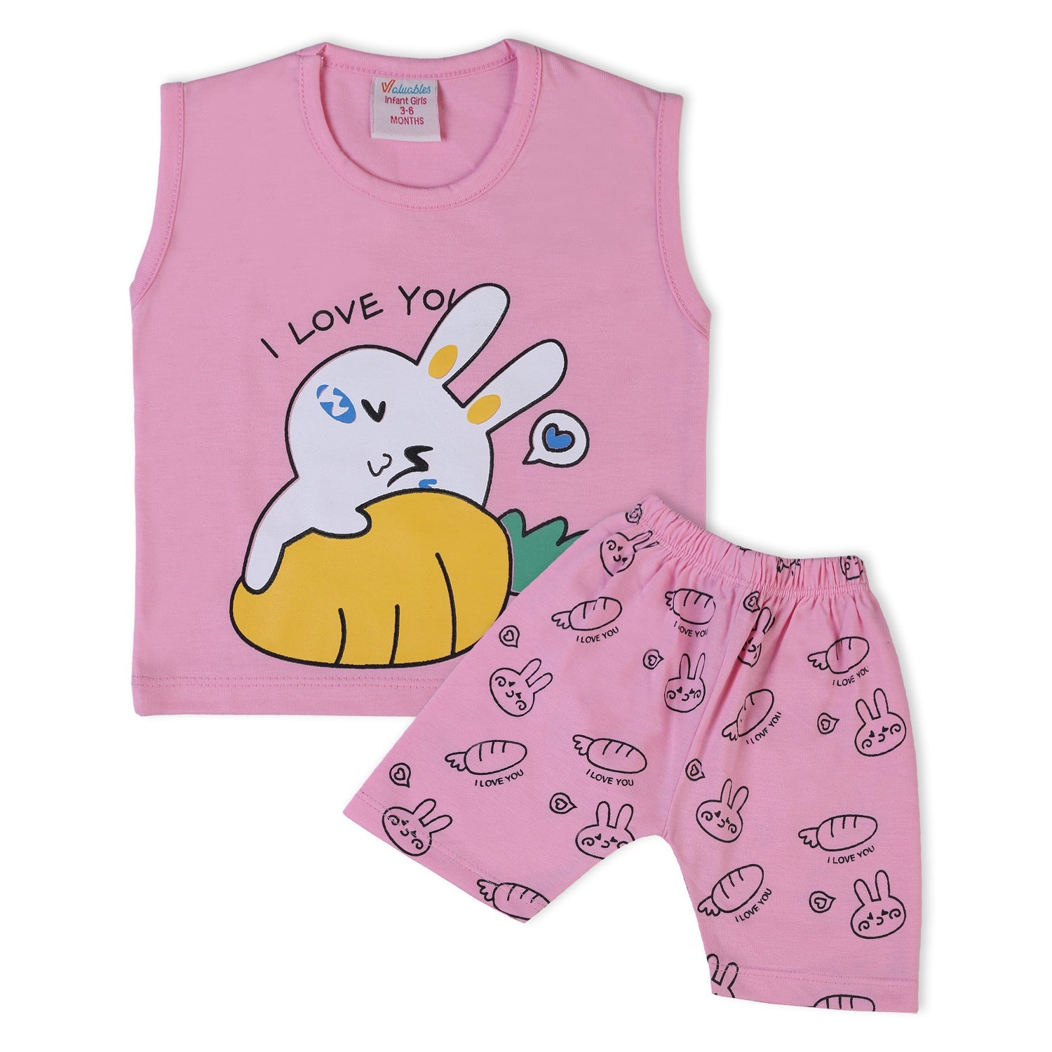 Valuable Newborn Girls Sando Suit - Baby Pink, Newborn Girls Sets & Suits, Chase Value, Chase Value