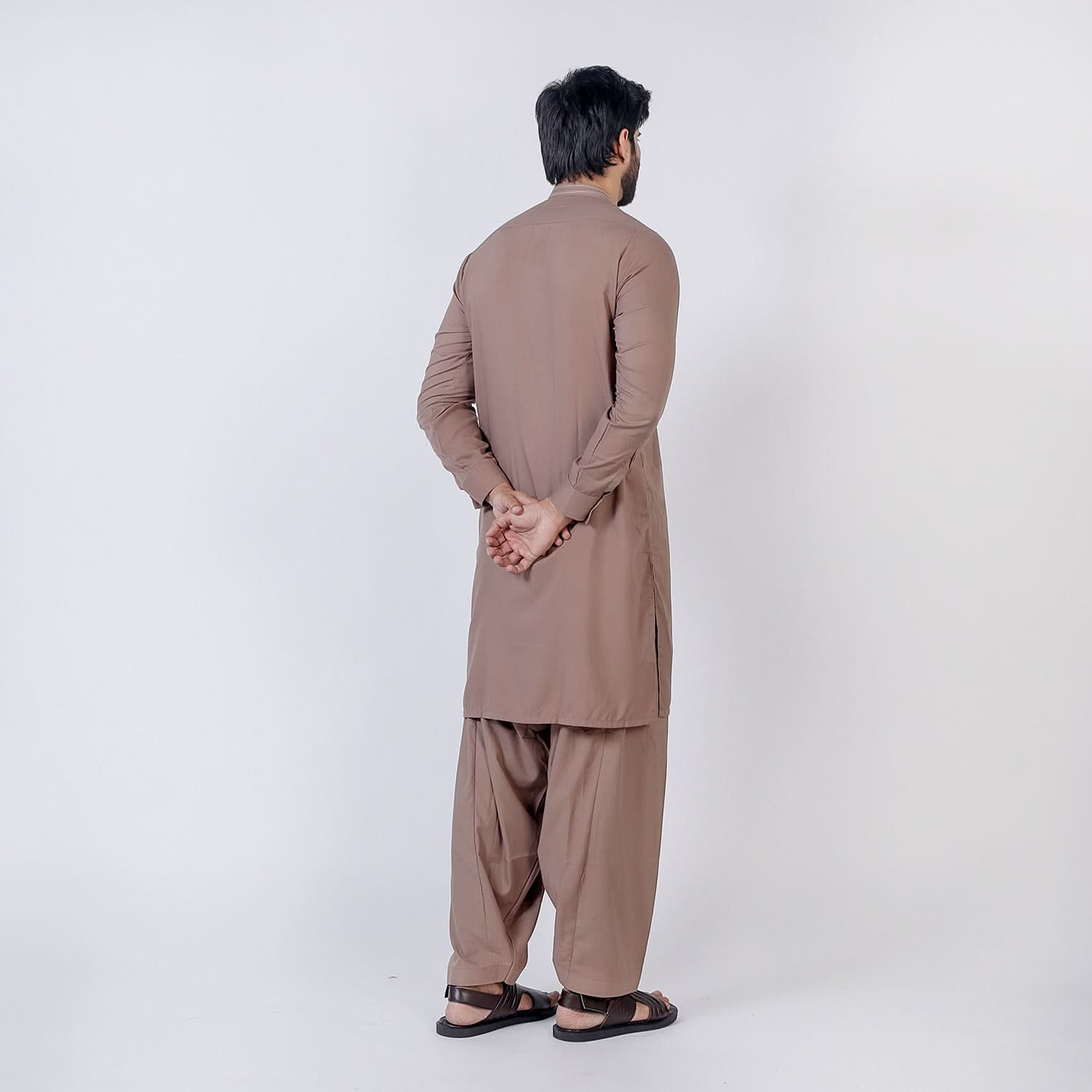 Eminent Men Trim Fit Shalwar Suit - Mauve, Men's Shalwar Kameez, Eminent, Chase Value