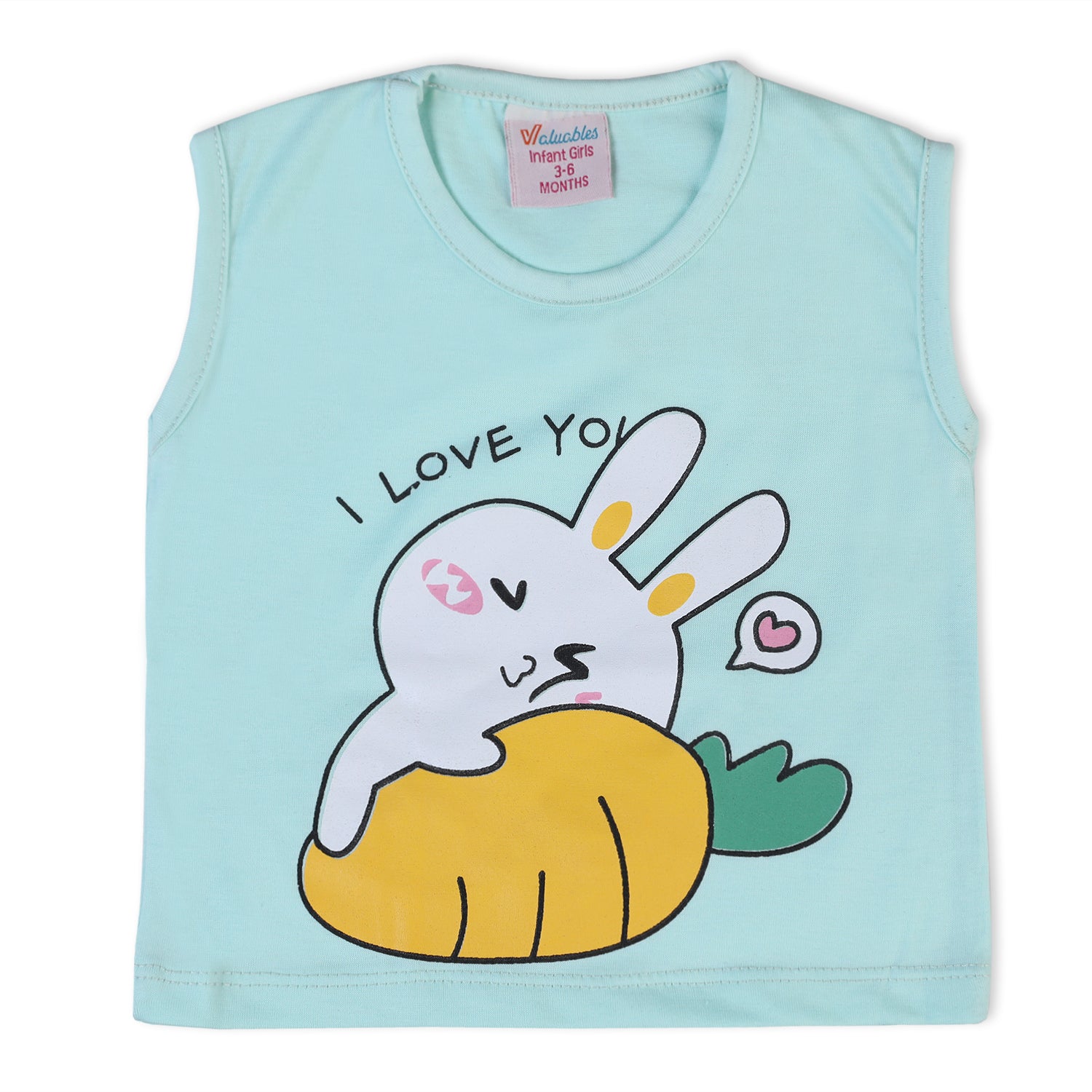 Valuable Newborn Girls Sando Suit - Cyan, Newborn Girls Sets & Suits, Chase Value, Chase Value