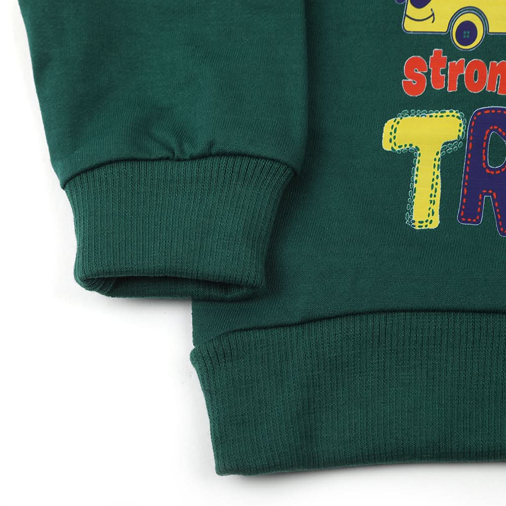 Newborn Boys Full Sleeves T-Shirt - Flag Green, Newborn Boys Winterwear, Chase Value, Chase Value