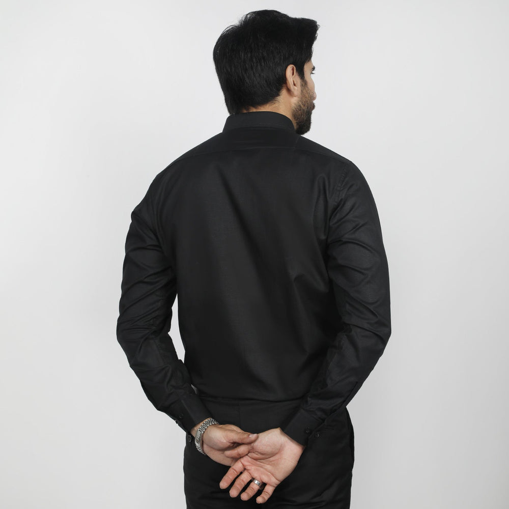 Men's Formal Chambray Shirt - Black, Men's Shirts, Chase Value, Chase Value
