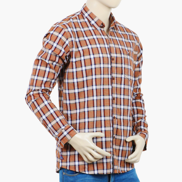 Eminent Men's Casual Check Shirt - Brown