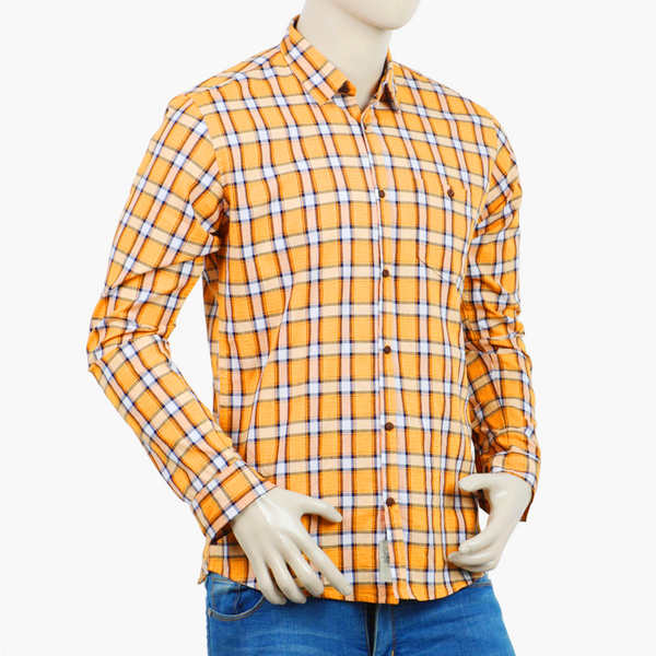 Eminent Men's Casual Check Shirt - Mustard