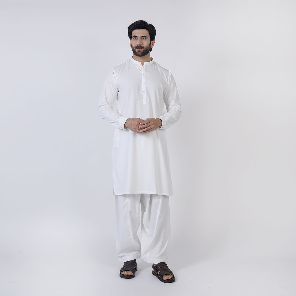 Eminent Men's Kurta Plain Shalwar Suit - Off White, Men's Shalwar Kameez, Eminent, Chase Value