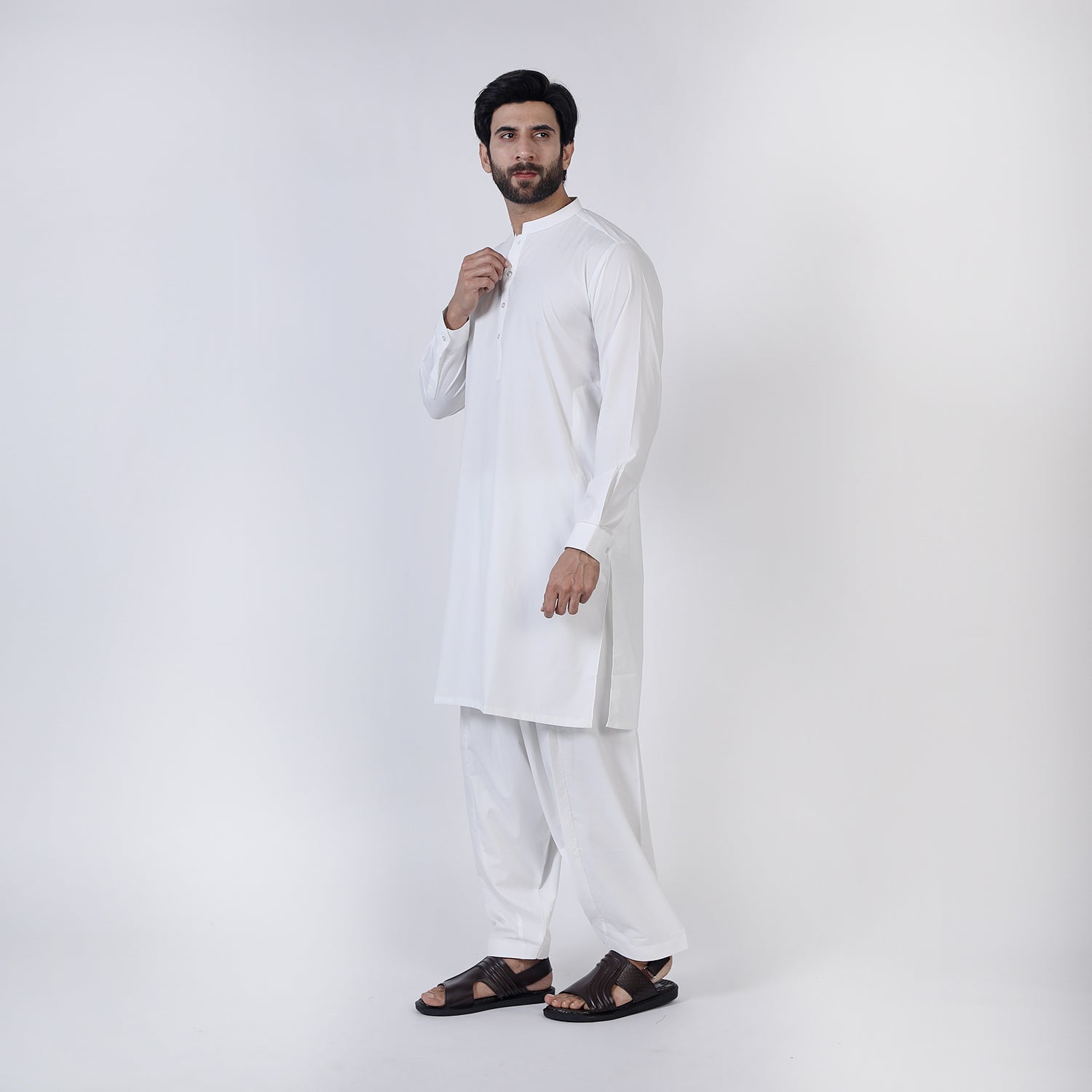Eminent Men's Kurta Plain Shalwar Suit - Off White, Men's Shalwar Kameez, Eminent, Chase Value