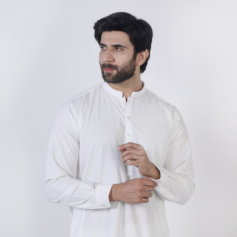 Eminent Men's Kurta Plain Shalwar Suit - Off White, Men's Shalwar Kameez, Eminent, Chase Value