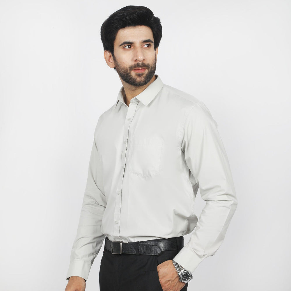 Valuable Men's Formal Plain Shirt  - Light Grey, Men's Shirts, Chase Value, Chase Value