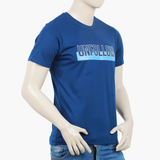 Men's Round Neck Half Sleeves Printed T-Shirt - Navy Blue, Men's T-Shirts & Polos, Chase Value, Chase Value