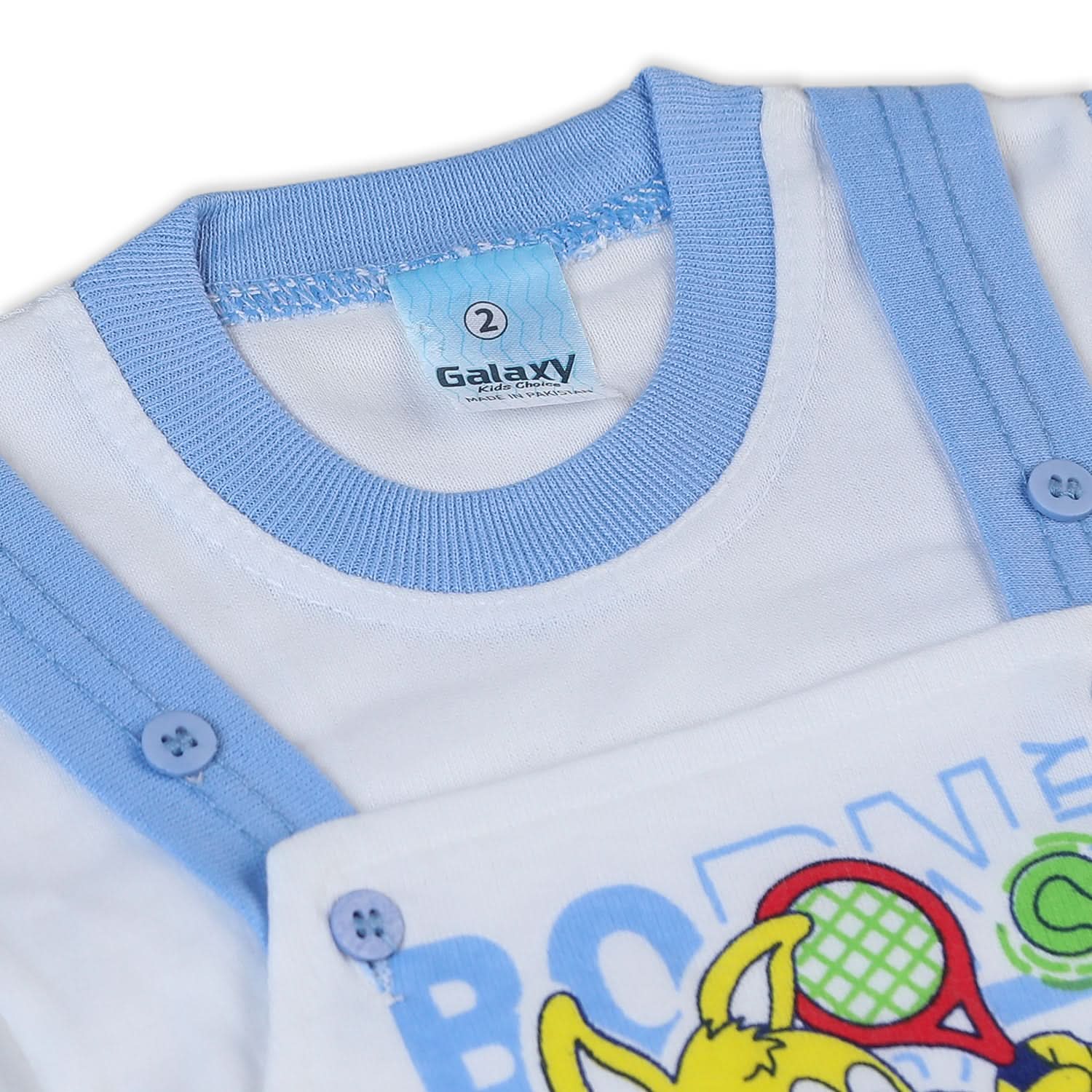 Newborn Boys Half Sleeves Romper - Blue, Newborn Boys Rompers, Chase Value, Chase Value
