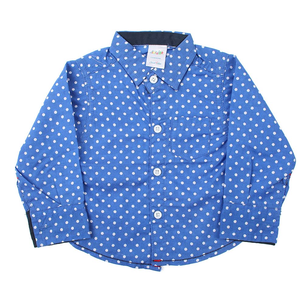 Newborn Boys Full Sleeves Shirt - Royal Blue, Newborn Boys Winterwear, Chase Value, Chase Value