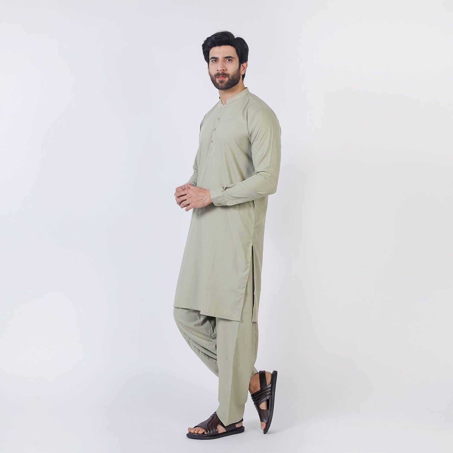 Men's Fancy Shalwar Suit - Beige, Men's Shalwar Kameez, Chase Value, Chase Value