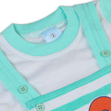 Newborn Boys Half Sleeves Romper - Cyan, Newborn Boys Rompers, Chase Value, Chase Value