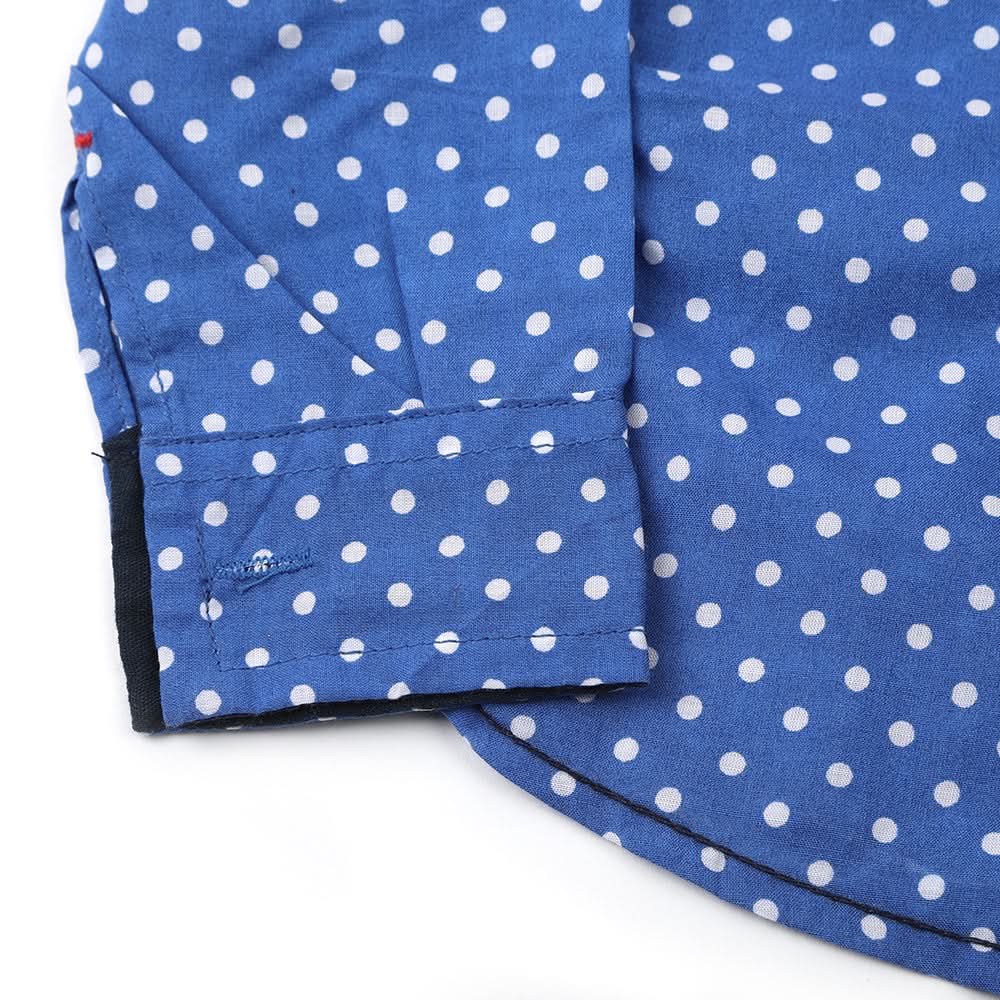 Newborn Boys Full Sleeves Shirt - Royal Blue, Newborn Boys Winterwear, Chase Value, Chase Value