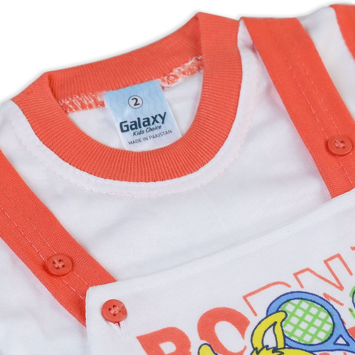 Newborn Boys Half Sleeves Romper - Orange, Newborn Boys Rompers, Chase Value, Chase Value
