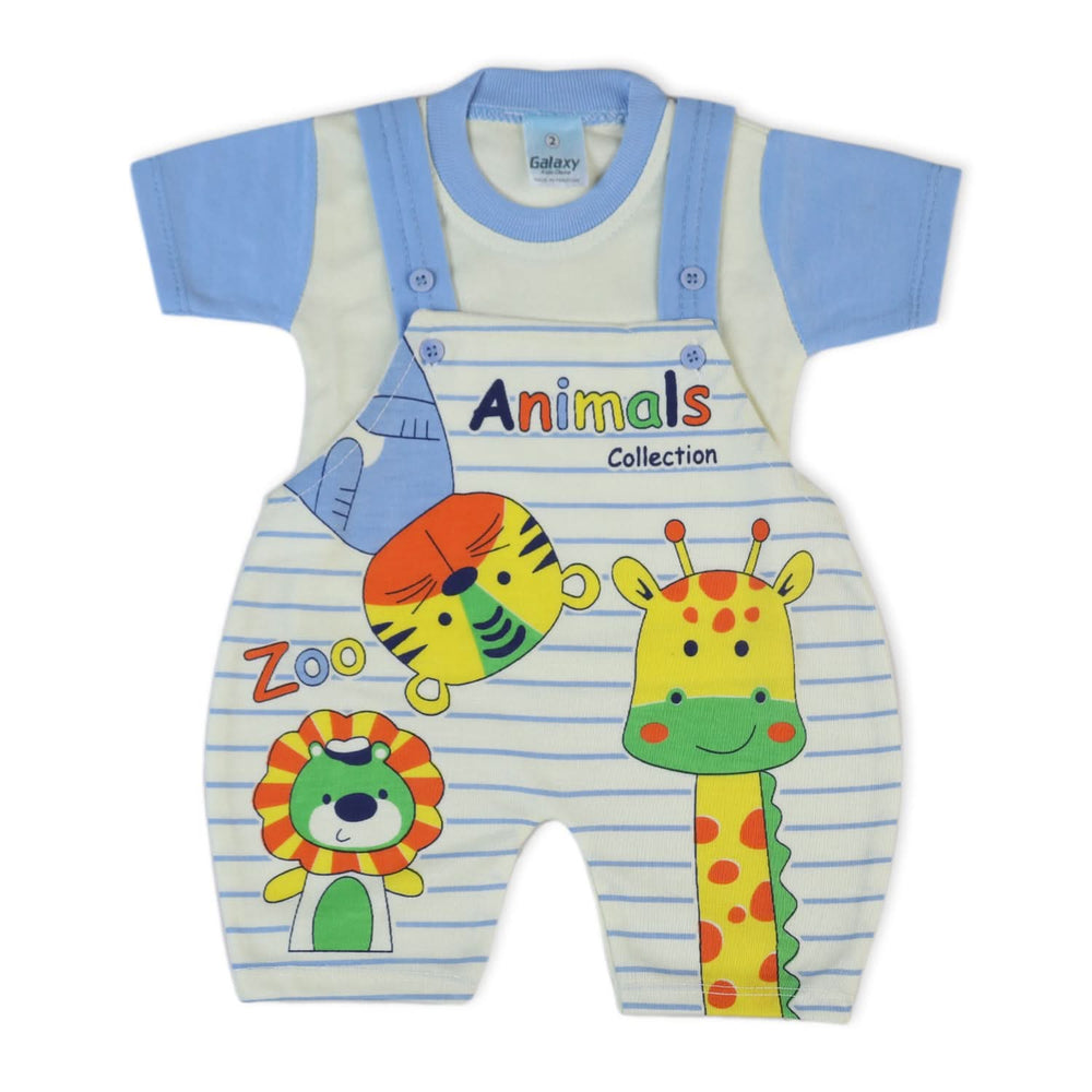 Newborn Boys Half Sleeves Romper - Blue, Newborn Boys Rompers, Chase Value, Chase Value