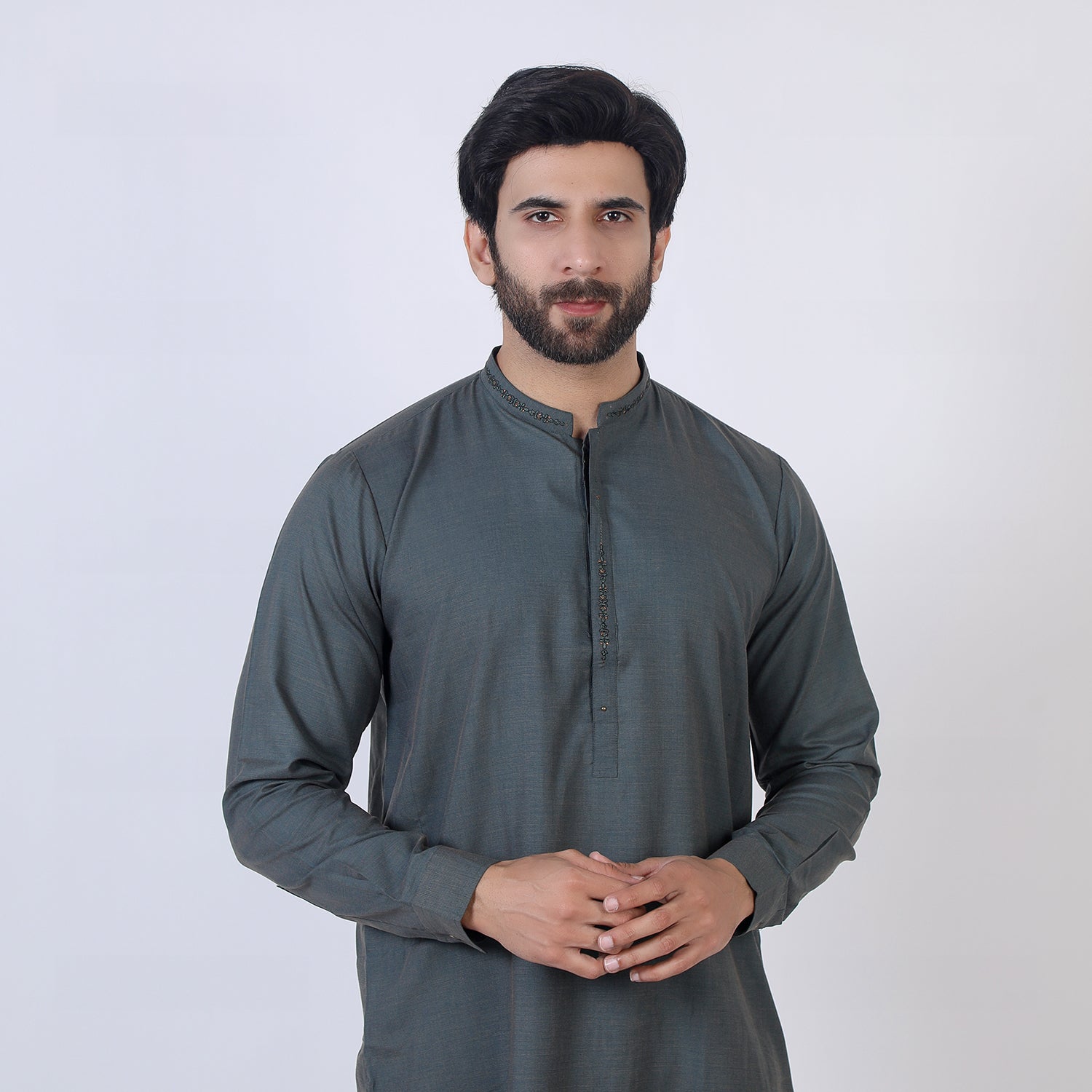 Eminent Men's Embroidered Kurta Pajama Suit - Green, Men's Shalwar Kameez, Eminent, Chase Value