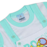 Newborn Boys Half Sleeves Romper - Cyan, Newborn Boys Rompers, Chase Value, Chase Value