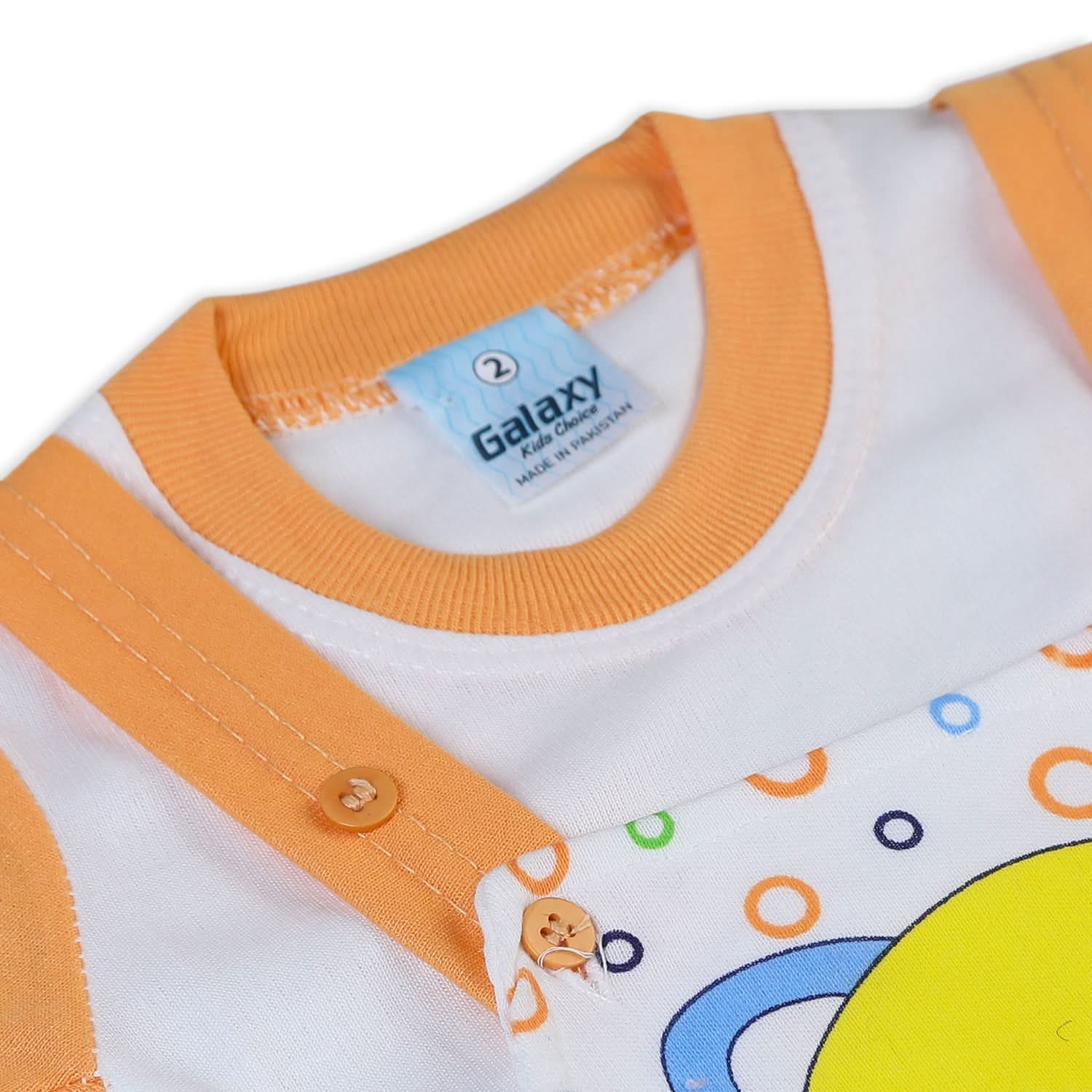 Newborn Boys Half Sleeves Romper - Orange, Newborn Boys Rompers, Chase Value, Chase Value