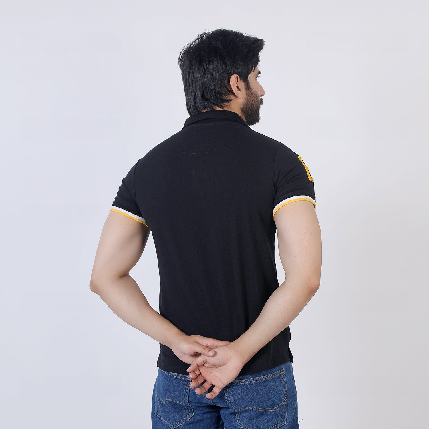 Men's Half Sleeves Polo T-Shirt - Black, Men's T-Shirts & Polos, Chase Value, Chase Value