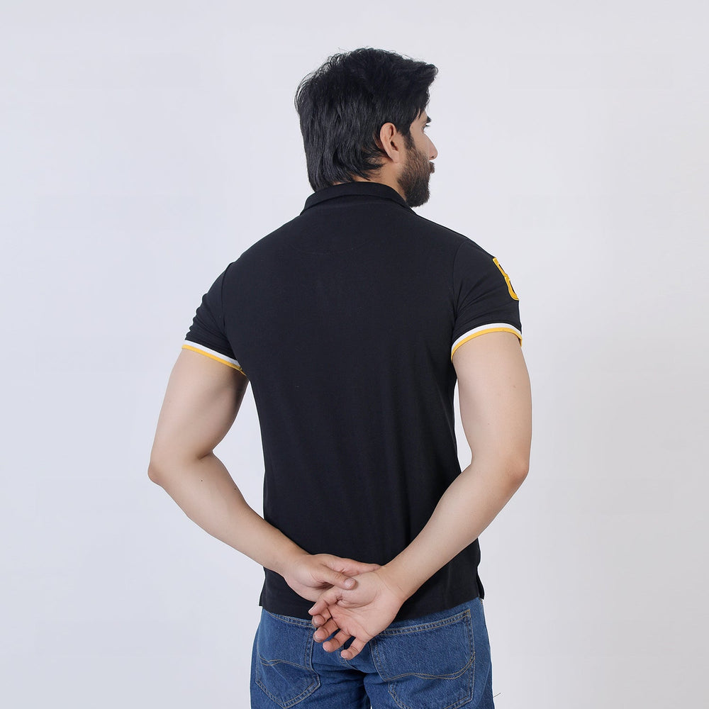 Men's Half Sleeves Polo T-Shirt - Black, Men's T-Shirts & Polos, Chase Value, Chase Value