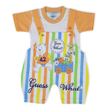 Newborn Boys Half Sleeves Romper - Peach, Newborn Boys Rompers, Chase Value, Chase Value