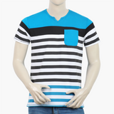 Men's Half Sleeves Fancy T-Shirt - Blue, Men's T-Shirts & Polos, Chase Value, Chase Value