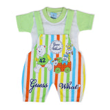 Newborn Boys Half Sleeves Romper - Green, Newborn Boys Rompers, Chase Value, Chase Value