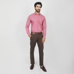 Men's Formal Chambray Shirt - Maroon